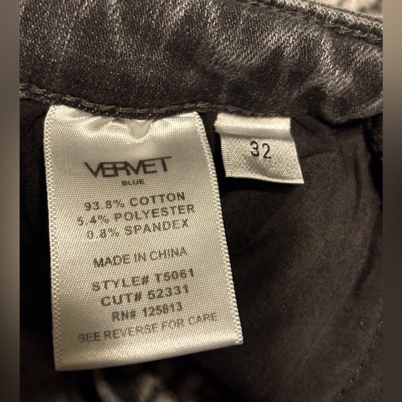 Vervet boutique destructed jeans dark gray size 32 - Picture 5 of 5
